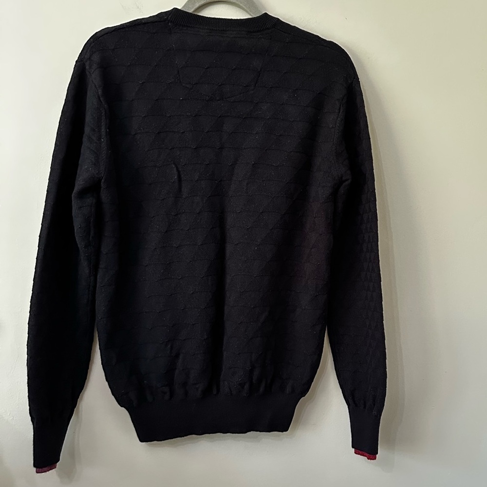 Robert Graham Geometric Classic Fit Wool Crew Neck Sweater - Picture 2 of 6